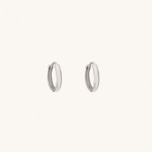 Mejuri Mini Hoops 14k White Gold Earrings 10mm